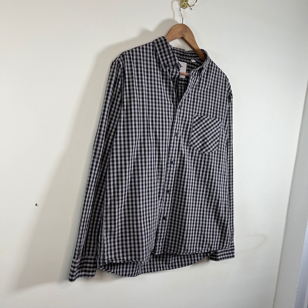 Billy Reid Mens Button Down Shirt Standard Fit Gingham Plaid Large Cotton - Picture 3 of 7